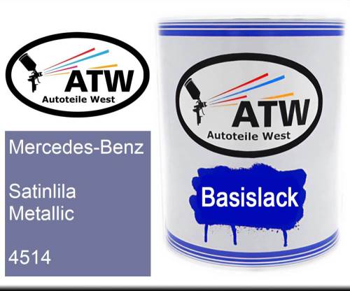 Mercedes-Benz, Satinlila Metallic, 4514: 1L Lackdose, von ATW Autoteile West.